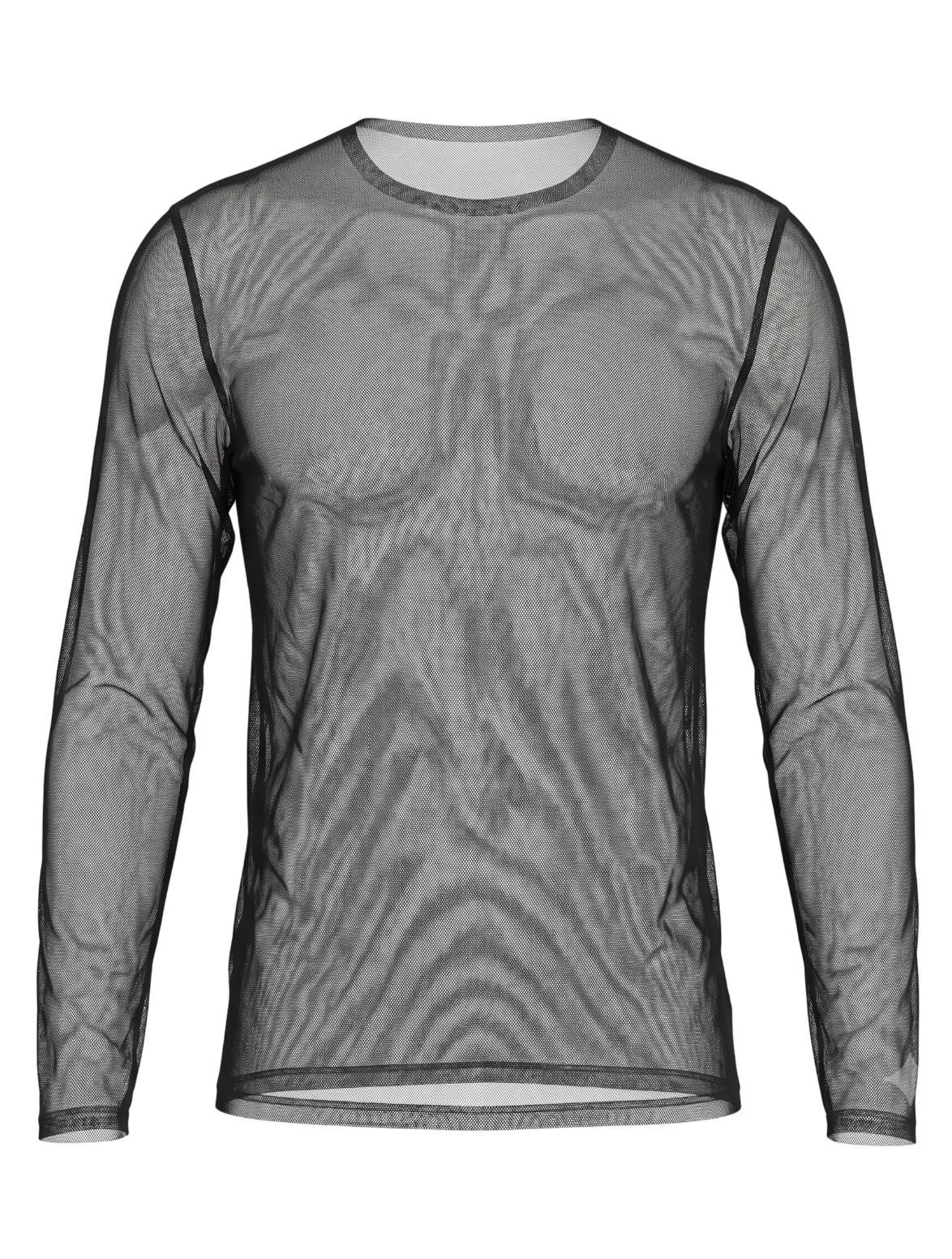 PLAYERA MANGA LARGA LICRA TRANSPARENTE